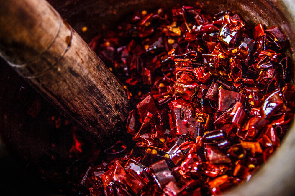 Flat,Lay,Of,Dry,Chili,,Main,Ingredient,Of,Making,Thai
